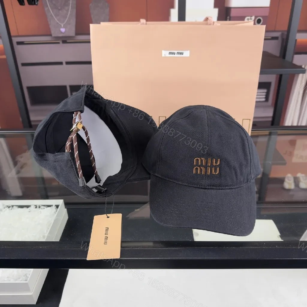View 9 of Chic Cotton-Blend Cap: Minimalist Logo, Structured Brim