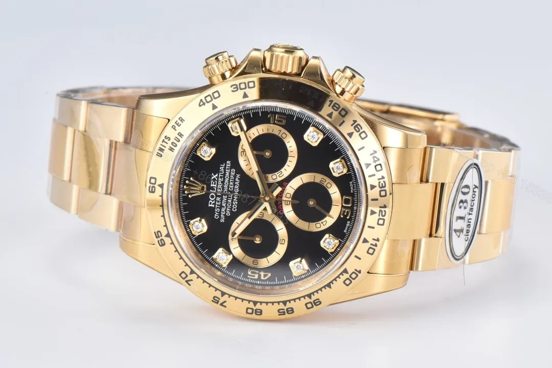 View 3 of GM Factory Clean Factory Clean 116508 Gold Daytona Black Dial Watch