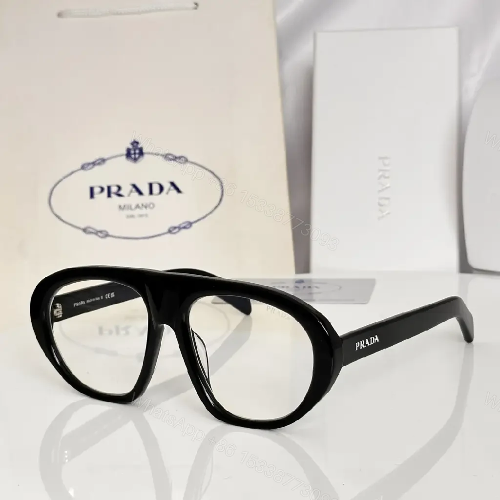 View 5 of Tortoise Shell Modern Oversized Sunglasses, Glossy Acetate, PRADA-Trimmed