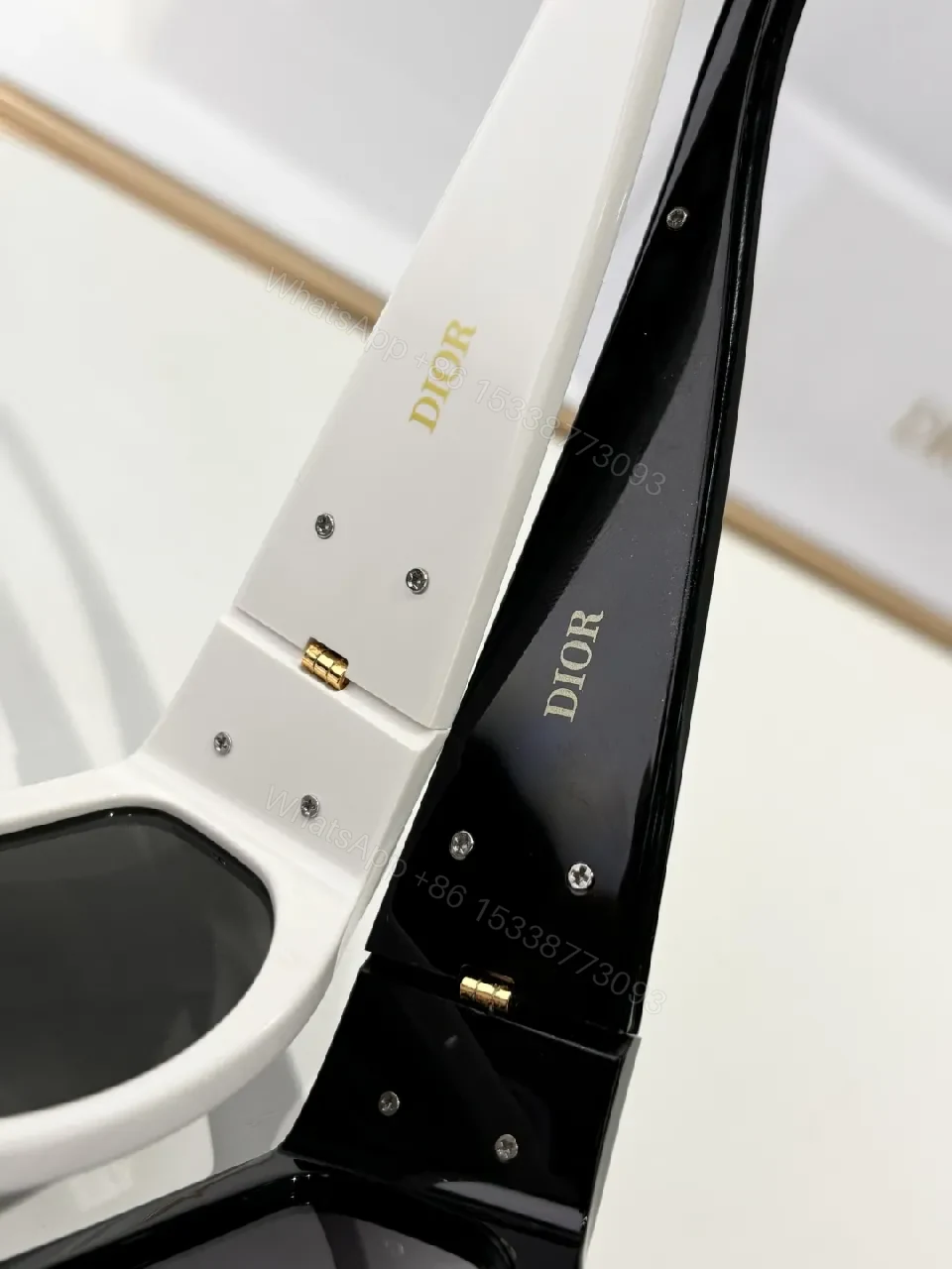 View 5 of White Frame Sunglasses, Acetate, Modern, All-Day Comfort, Sunglasses