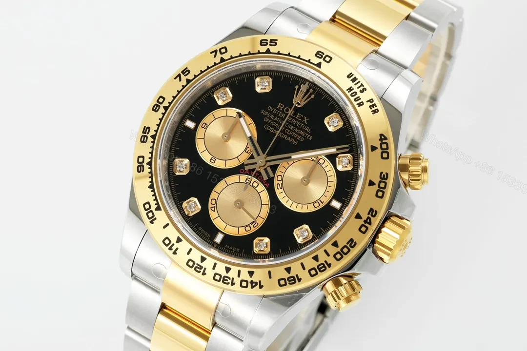 View 3 of GS Factory Clean Factory APS Daytona Black Gold Two-Tone Watch