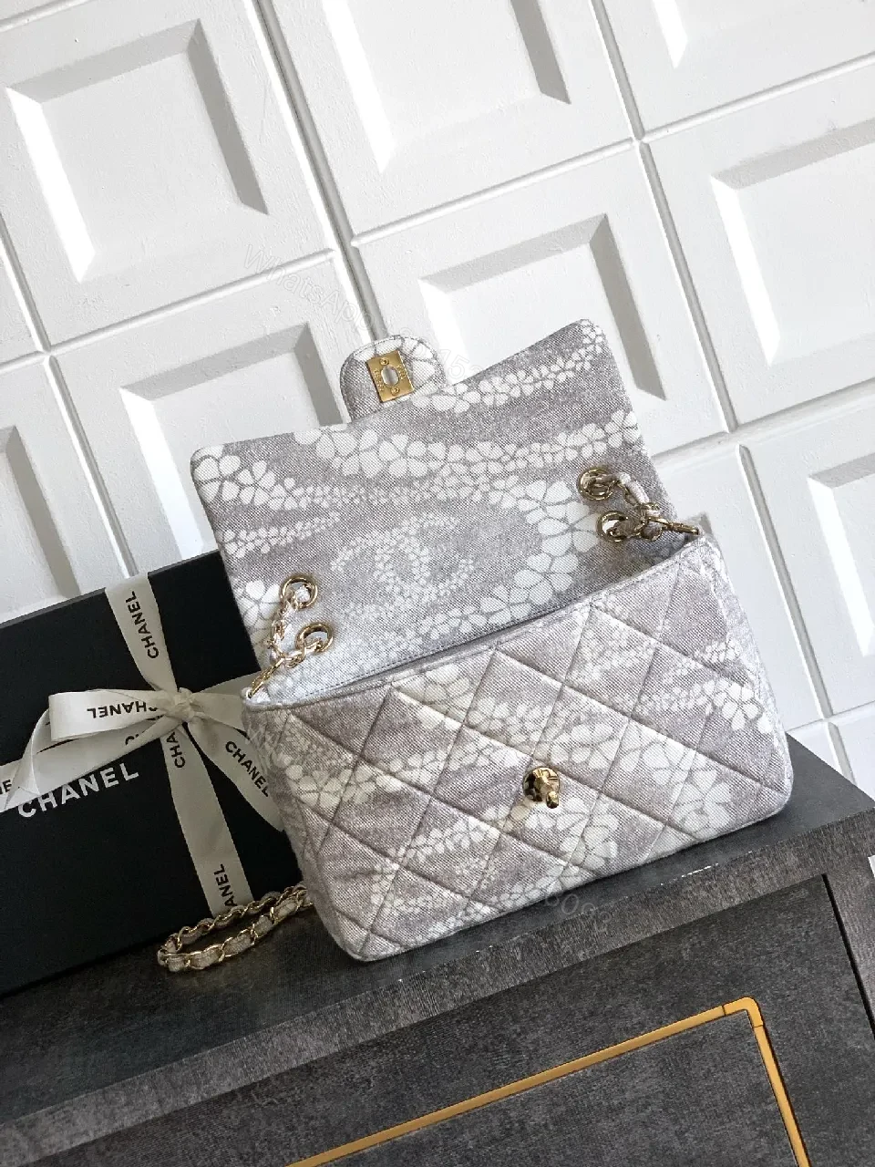 View 7 of Quilted Mesh & Metallic Chain Small Shoulder Bag: Luxe Everyday