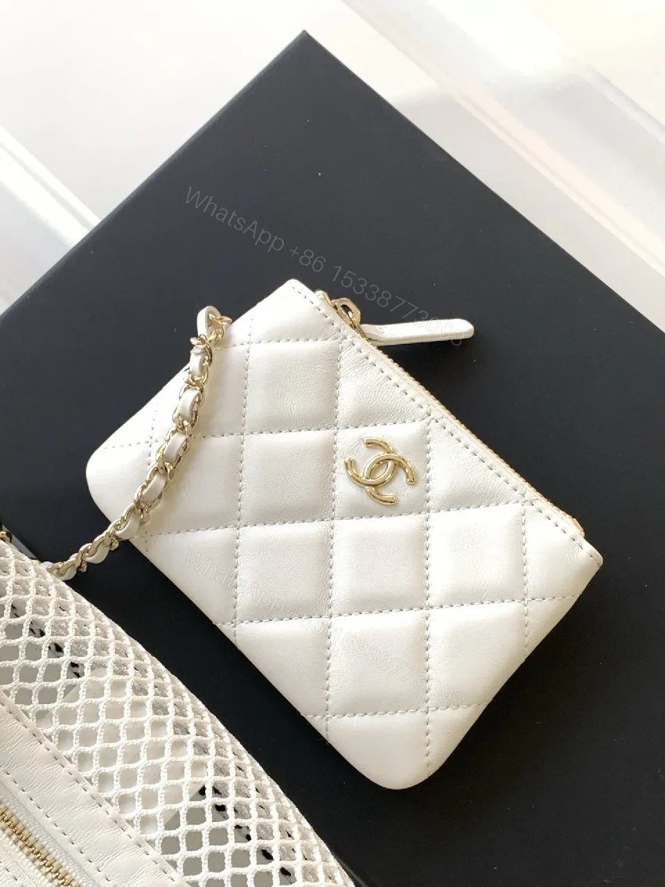 View 9 of White Mesh Shoulder Bag Chic Breathable Luxury