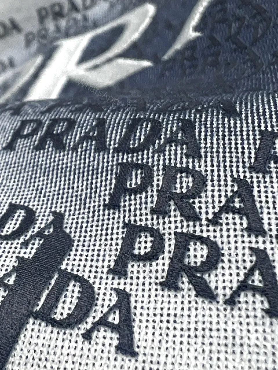 View 8 of White Cotton Tee: Prada-Inspired Emblem, Clean Luxe