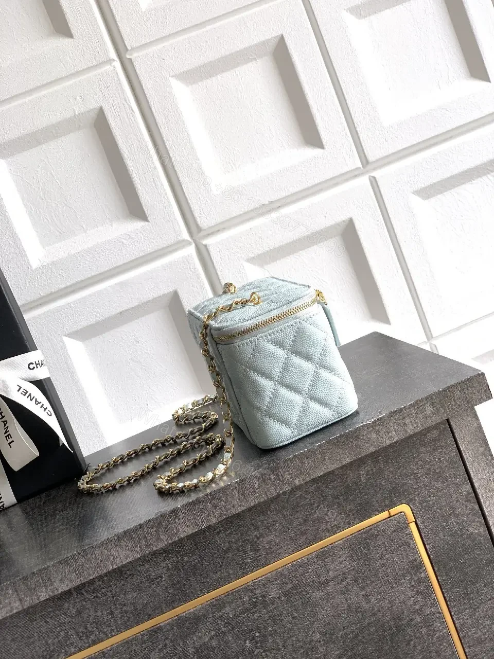View 2 of Pastel Quilted Pearl Mini Bag: Luxe Everyday Carry
