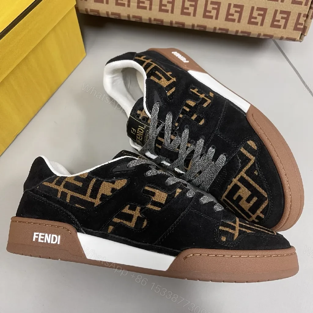 View 4 of Monochrome Suede-Luxe Low-Top Sneakers with Logo Detail