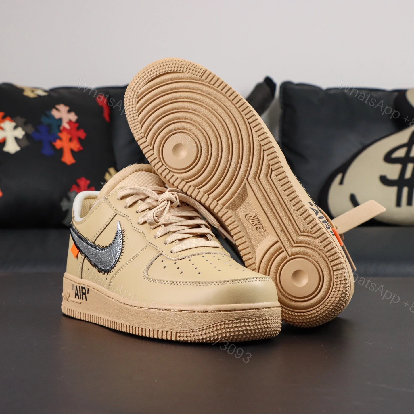 View 3 of Off White x Air Force 1 Desert Tan Reps