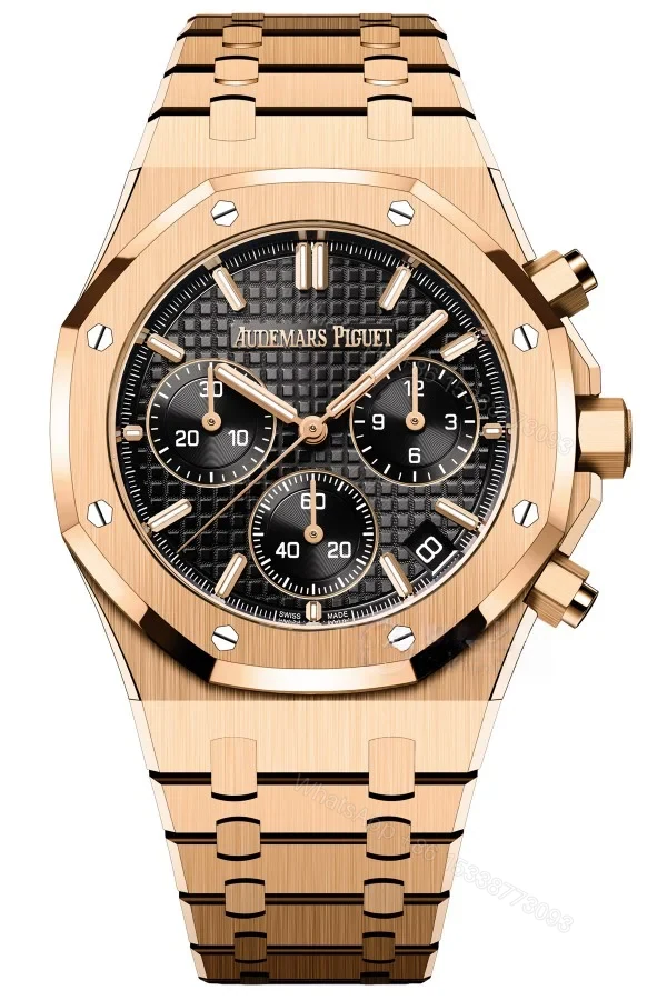 Audemars Piguet Super Clone Royal Oak Rose Gold Black dial 26240 Chronograph 41mm Cal.4401 — view 1