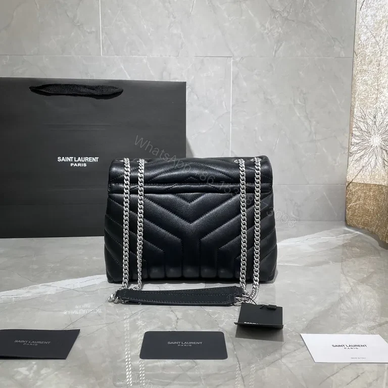 View 3 of Chic Black Quilted Leather Shoulder Bag - Versatile Saint Laurent