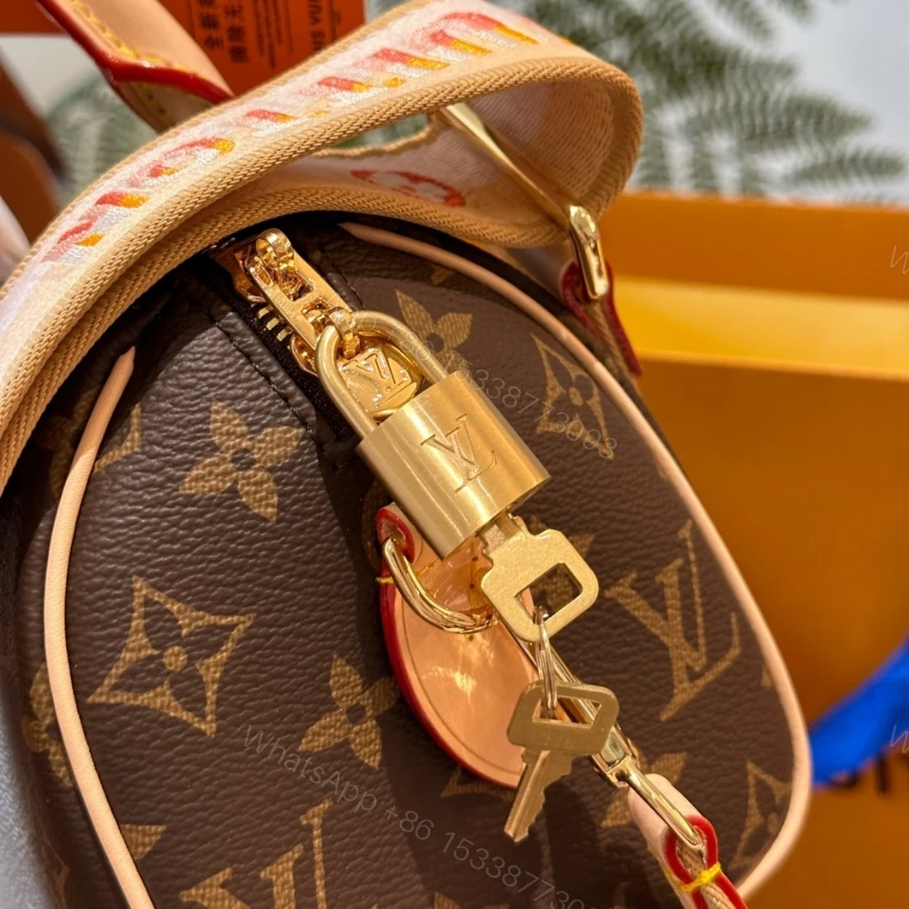 View 6 of Louis Vuitton Speedy Bandoulière 20 Bag Pink Strap 20Cm M46222