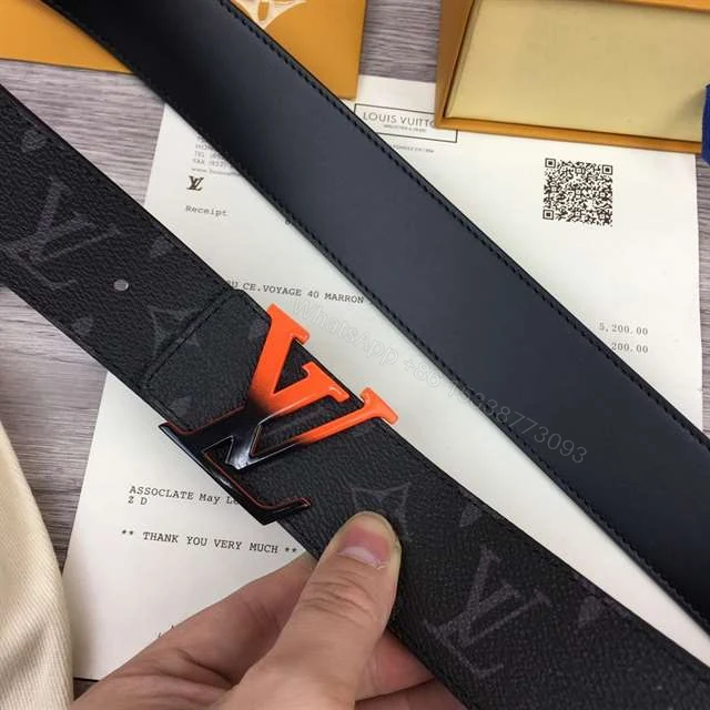 View 9 of LOUIS VUITTON INITIALES 40MM REVERSIBLE MONOGRAM CANVAS BELT – B96
