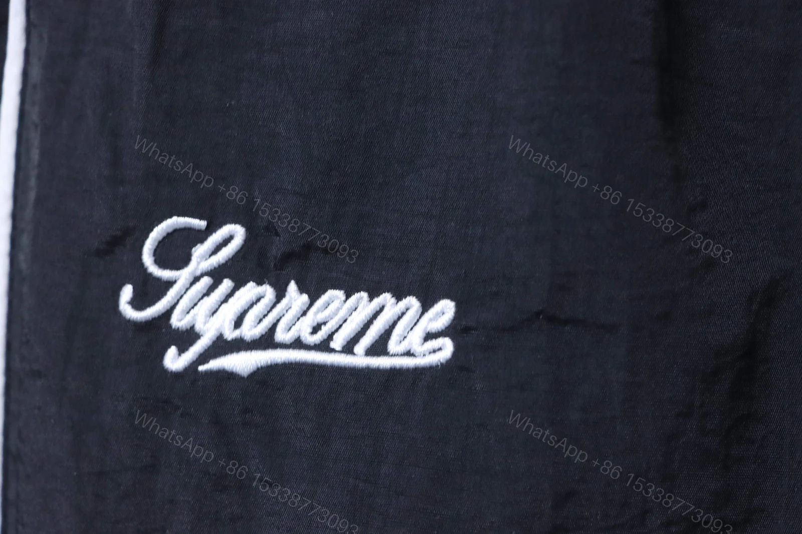 View 3 of Supreme 25FW Contrast Piping Track Pants black