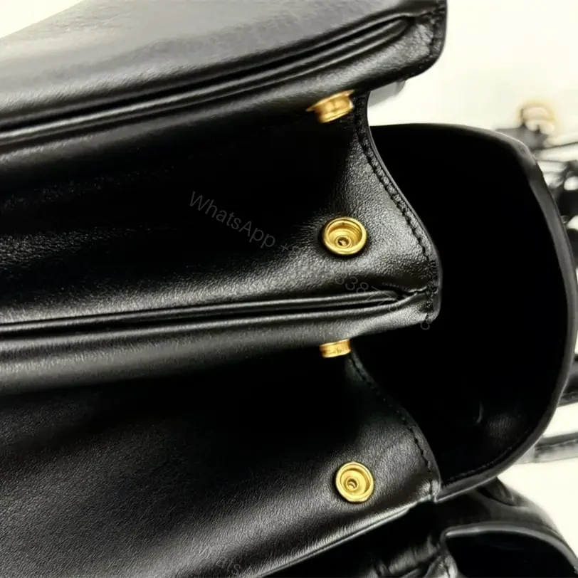 View 12 of 高仿Balenciaga*Rodeo系列V41000小牛皮手袋黑金中號免檢版