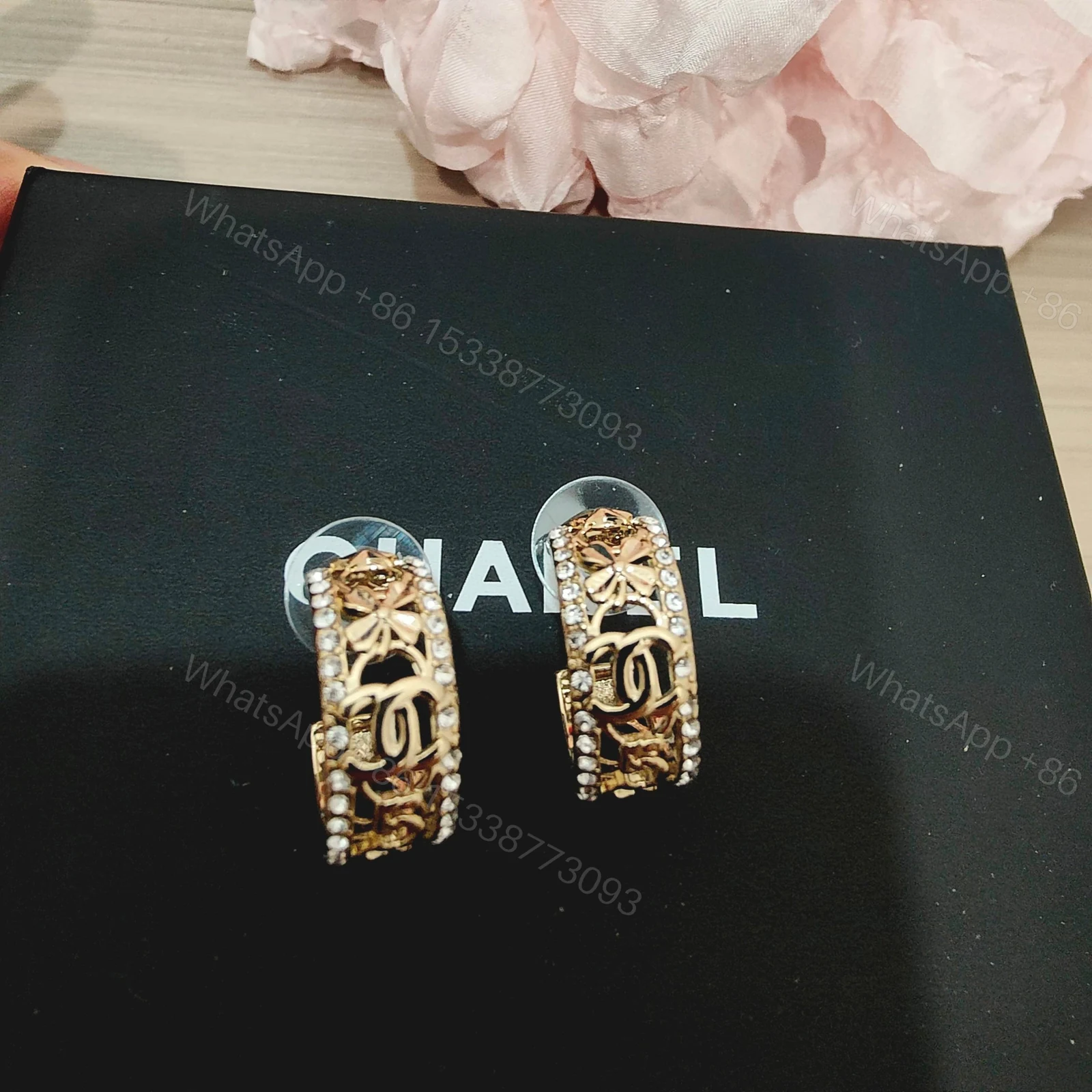 Chanel Round Coco Mark Earrings — view 1