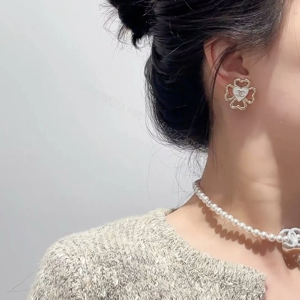 View 6 of Chanel Stud Earrings In Gold Metal