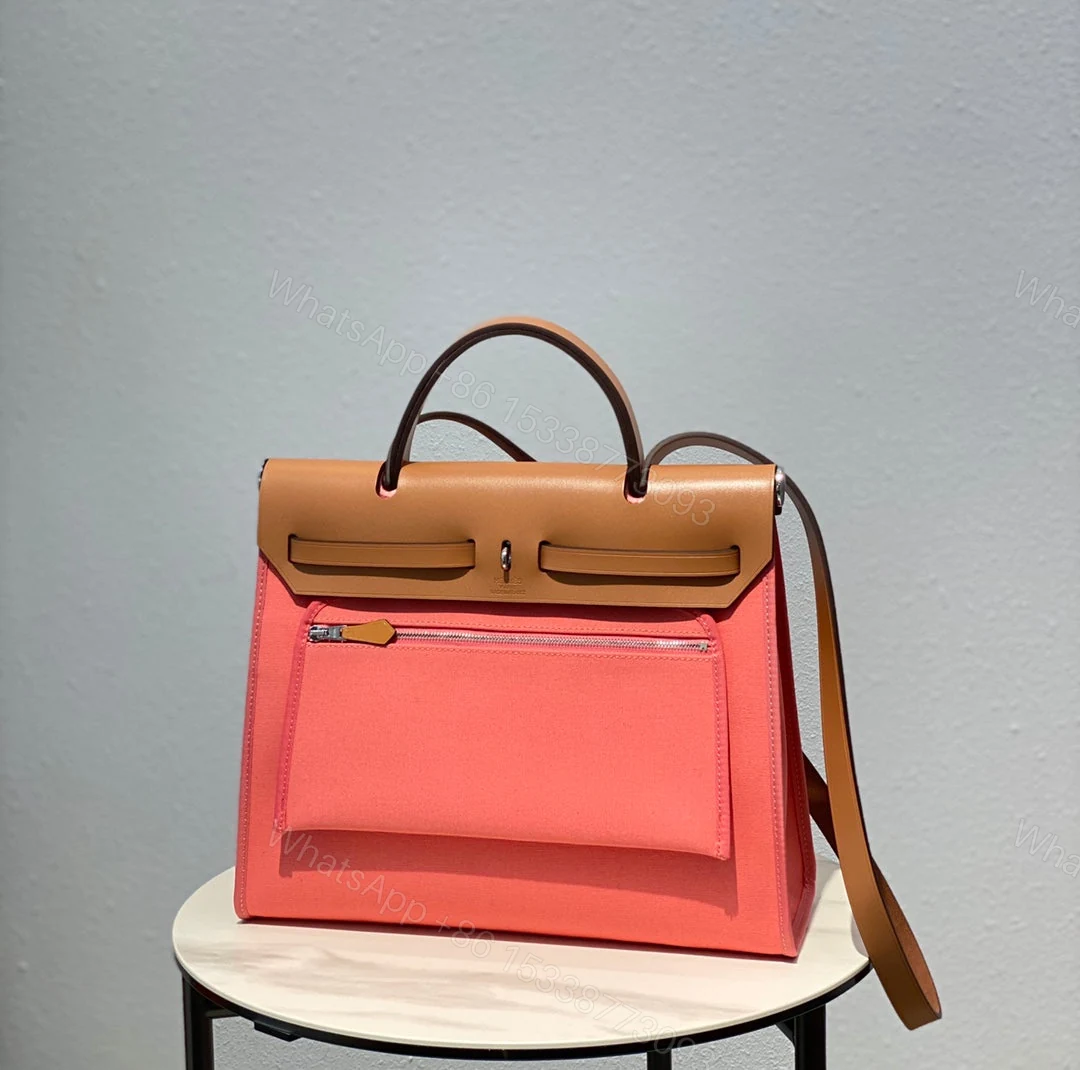 View 3 of H HERBAG ZIP 31 BAG PALLADIUM HARDWARE PINK 31CM