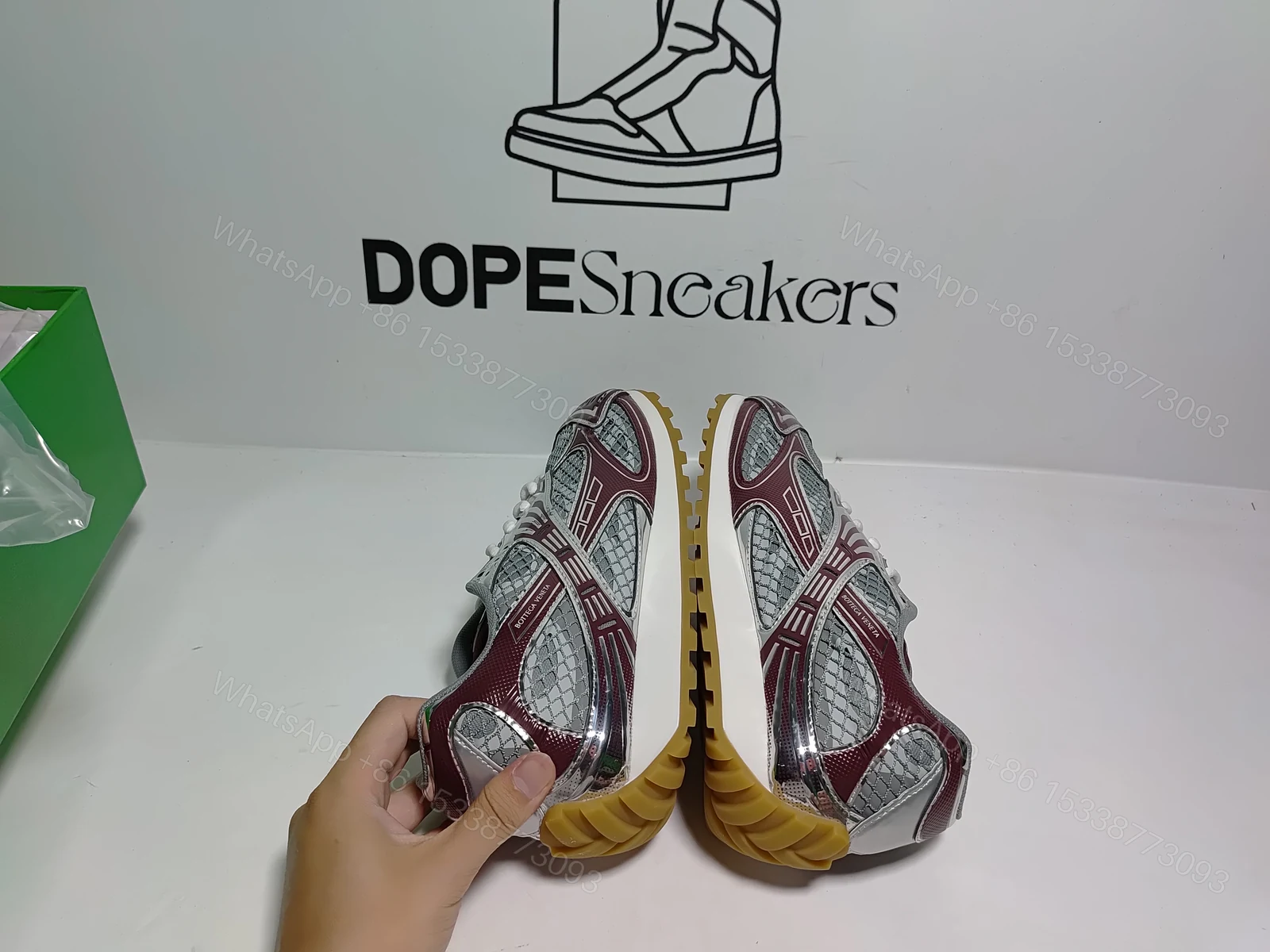 View 11 of Bottega Veneta Orbit Wine Red Reps