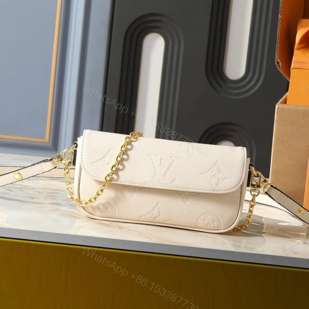 View 2 of Louis Vuitton Wallet On Chain Ivy Monogram Empreinte Cream 23Cm M82210
