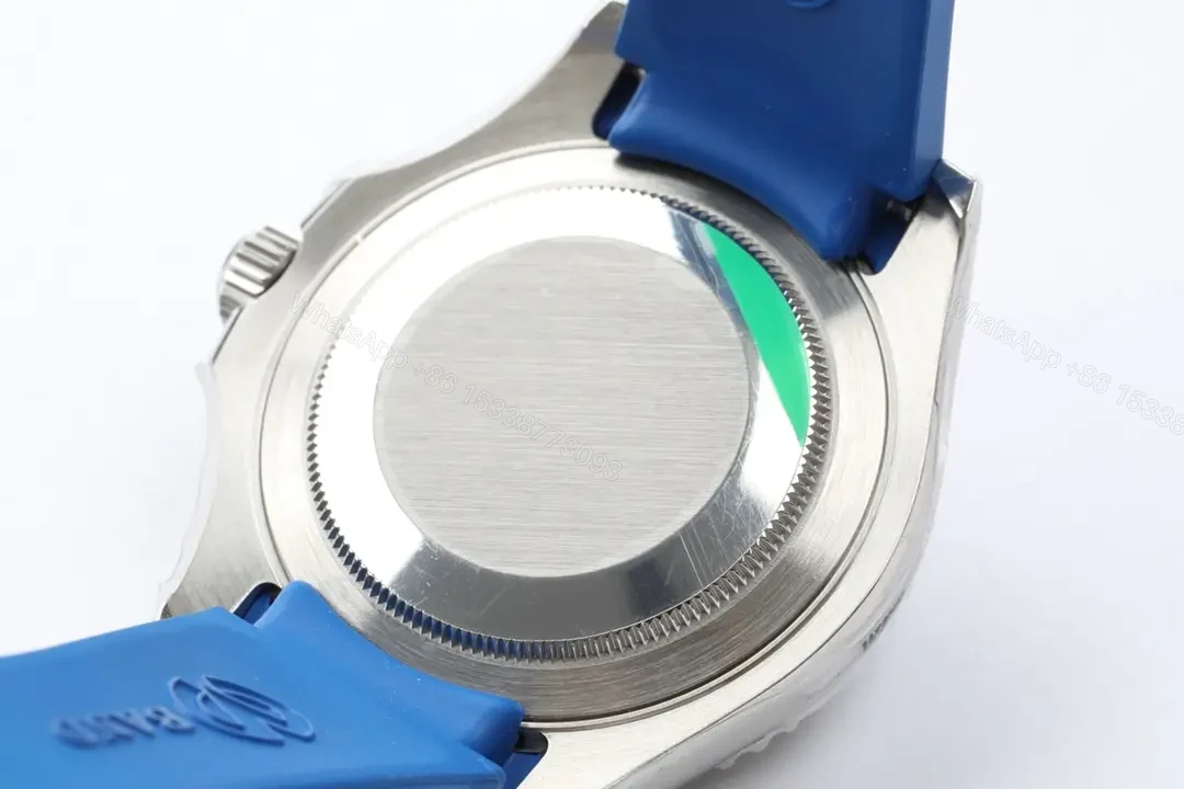 View 8 of JB Factory Clean Factory Rolex Yacht-Master 40 Blue Rubber Strap