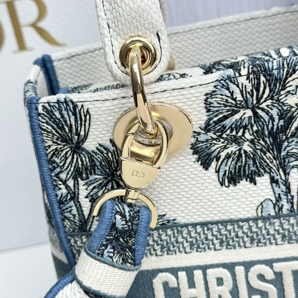 View 8 of Chic Indigo Canvas Satchel: Luxe Craft & Bold Print Bag
