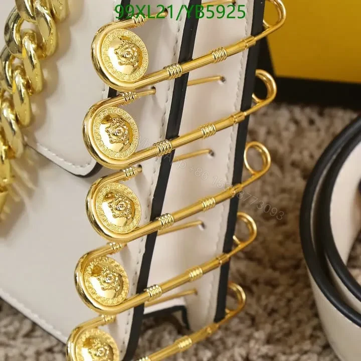 View 10 of Fendi Baguette Brooch White Leather Bag YB5925