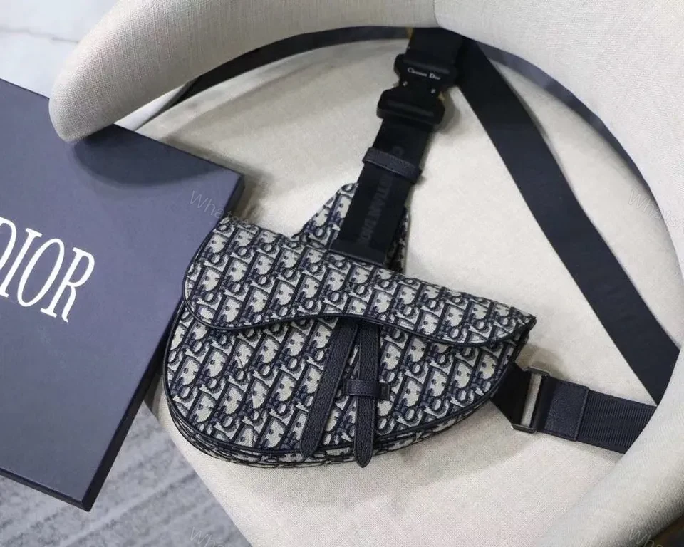 Navy Oblique Monogram Belt Bag: Luxe Crossbody Accessory — view 1