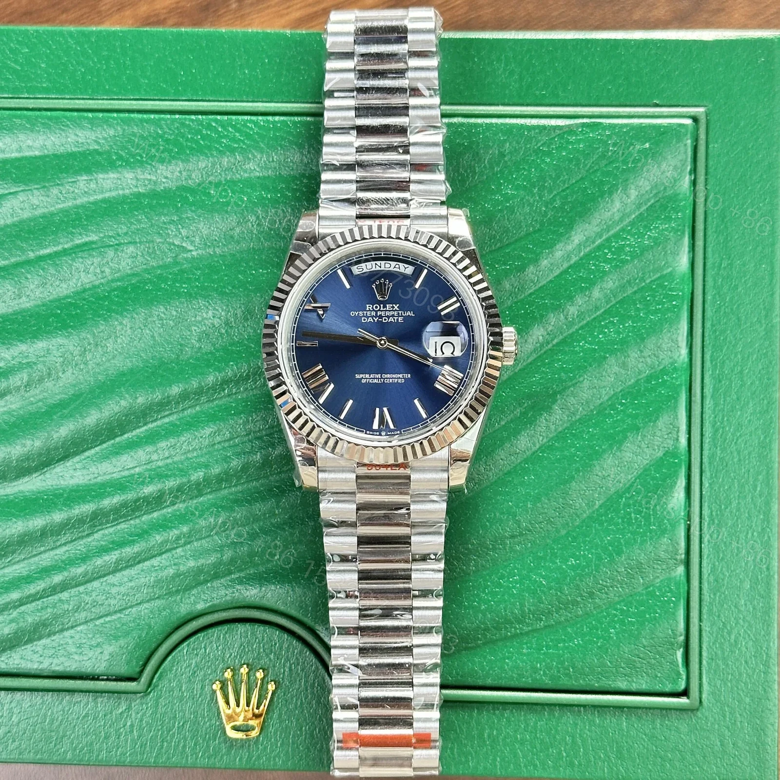 View 2 of Superclone Rolex Day-Date Blue Dial 228239-0007 40 mm