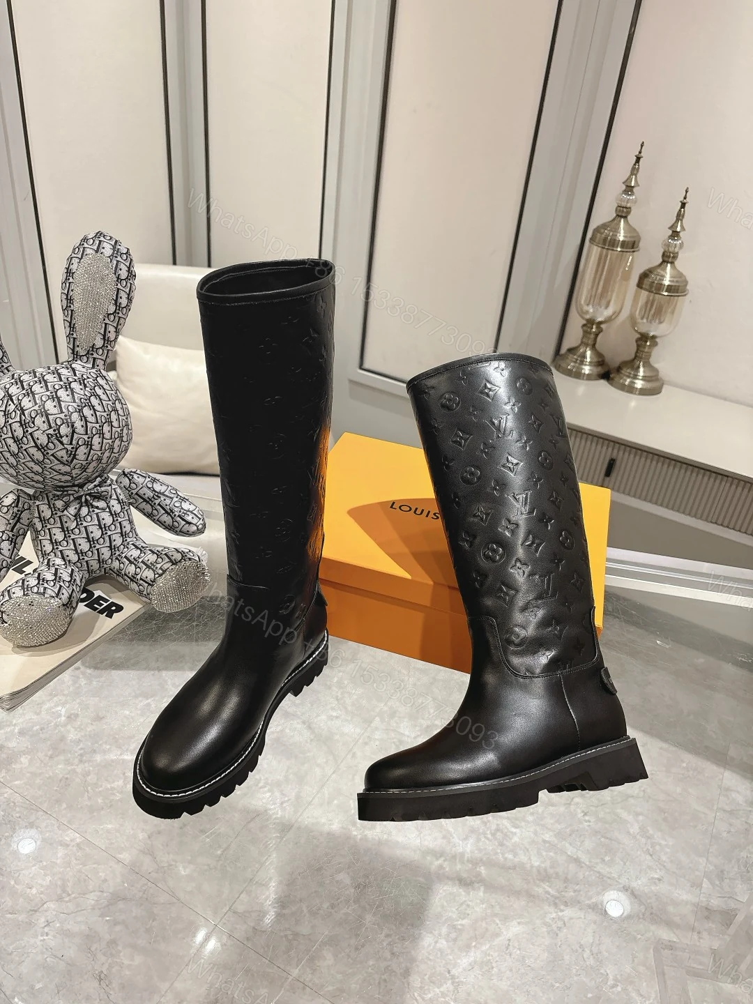 View 6 of LOUIS VUITTON TERRITORY FLAT HIGH BOOT BLACK 1ADD2X