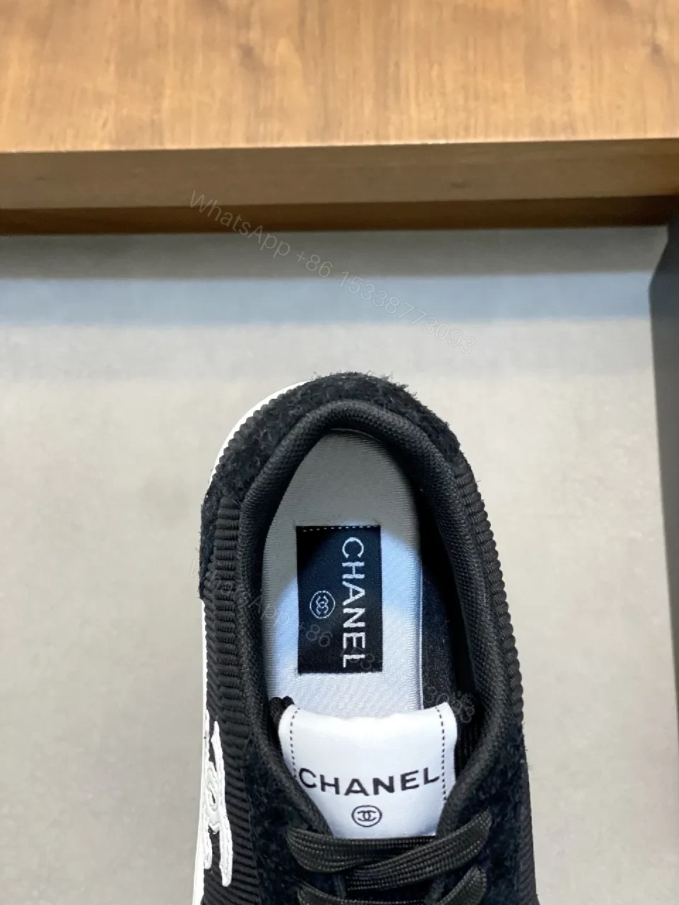 View 3 of Low-Top Luxury Knit Sneakers with Signature Logo