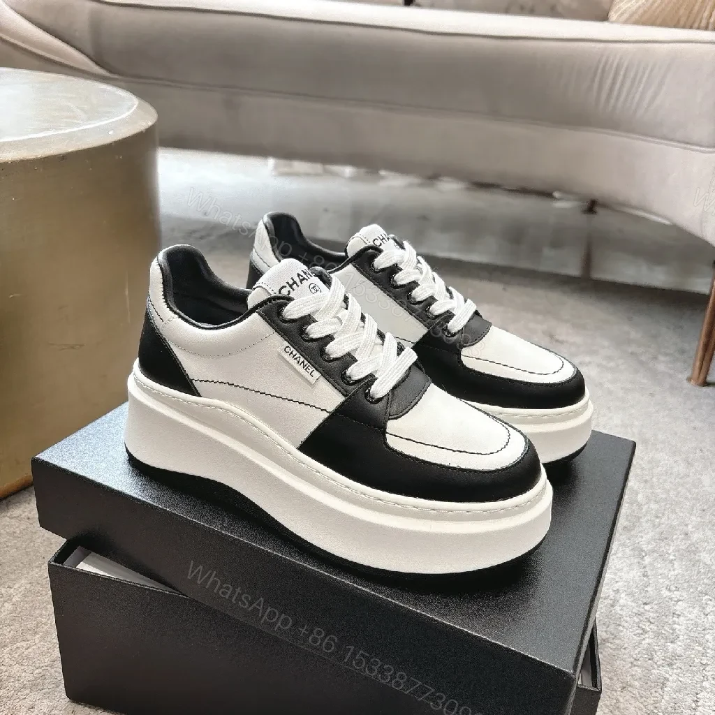 View 6 of Monochrome Luxe Chunky Sneakers: High-Top Comfort