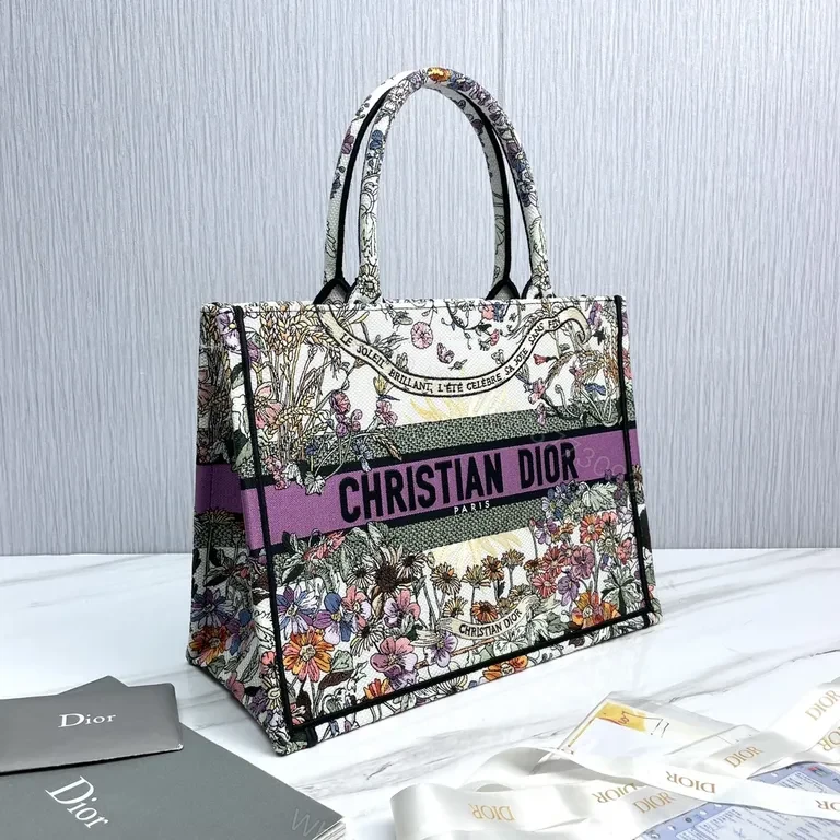 View 2 of Bold Floral Luxury Tote: Dior Patterned Tote for Everyday Opulence