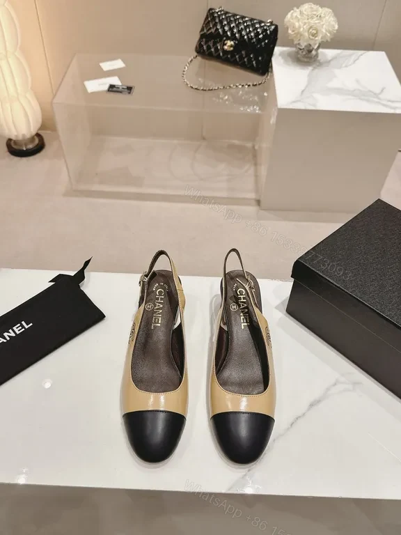 View 8 of Chanel-Inspired Block Heel Slingbacks: Subtle Contrast