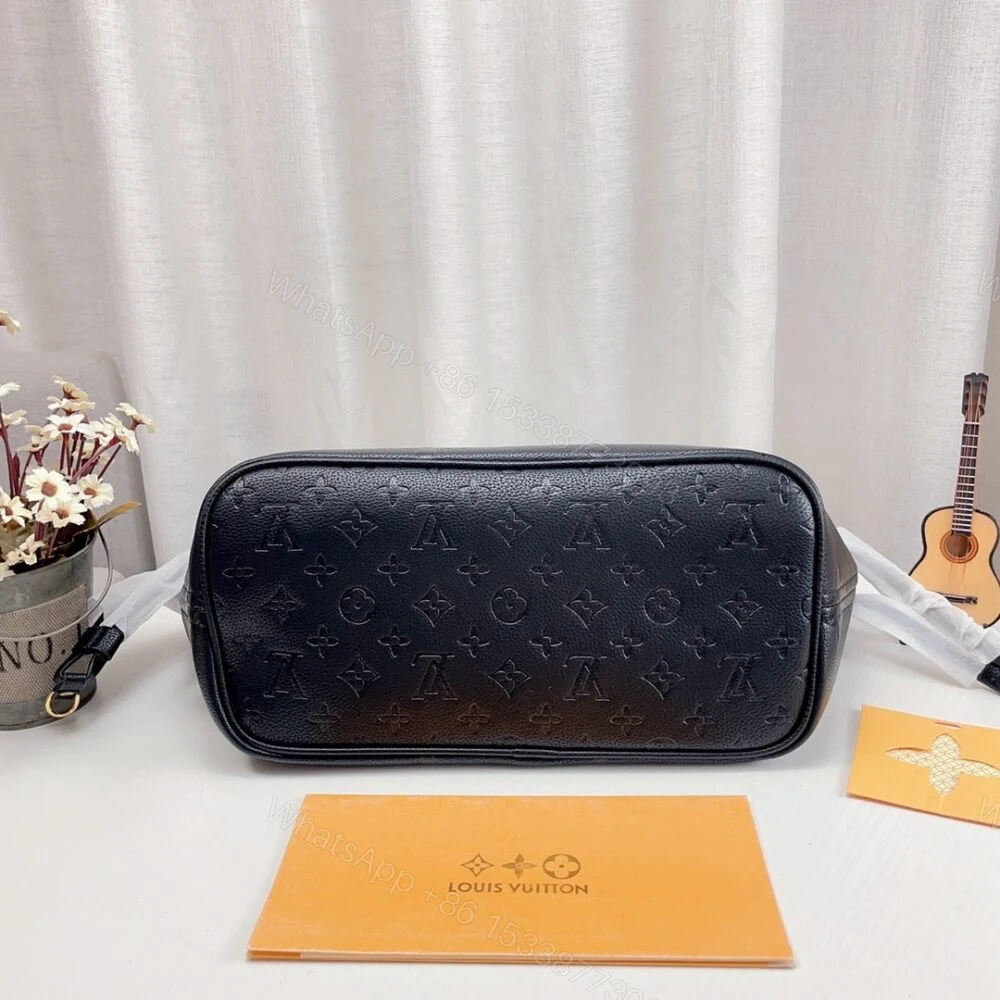 View 9 of Louis Vuitton Neverfull MM Monogram Empreinte Black 31Cm M45685