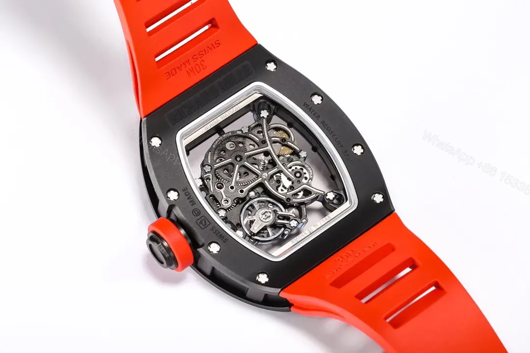 View 7 of APS Factory BBR Richard Mille RM055 Red Rubber Strap