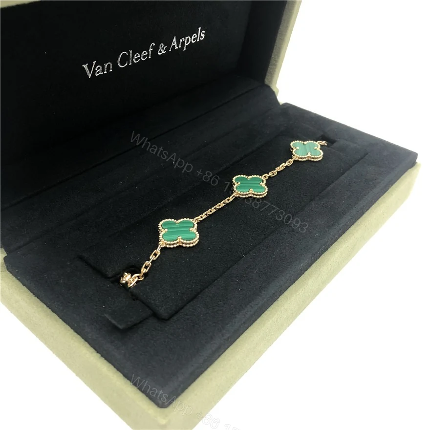 View 5 of VCA Vintage Alhambra Malachite Bracelet