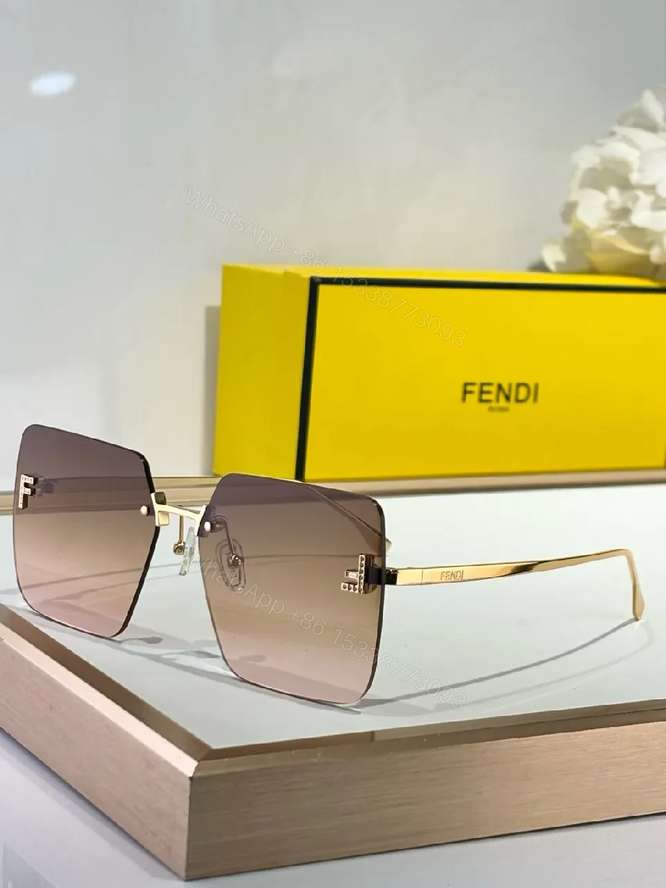 View 2 of Bold Gradient Square Sunglasses, Luxe UV Protection, Designer Flair
