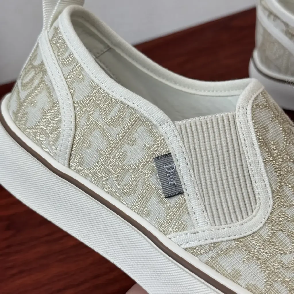 View 10 of Beige Leather Slip-On Fashion Sneakers
