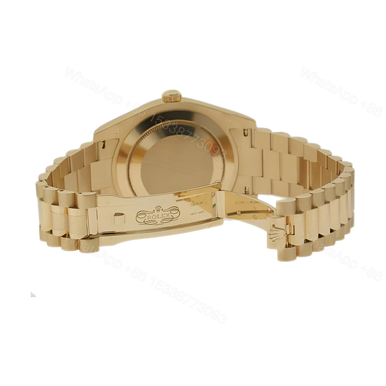 View 6 of Rolex Day-Date II Collection Gold Silver White Dial 218238 Replica