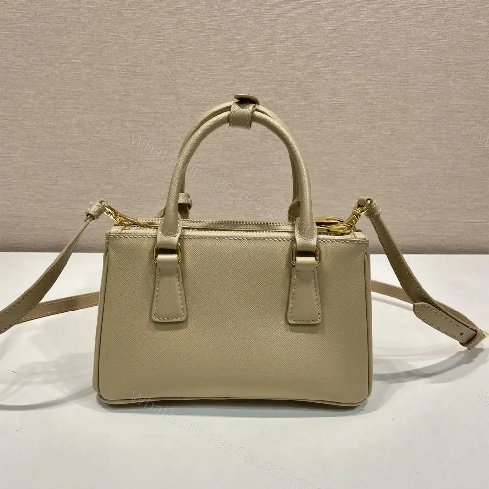 View 2 of 高仿Prada*Galleria系列1BA916紋理牛皮單肩包卡其色Mini免檢版