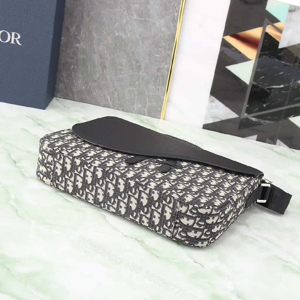 View 8 of Monogram Crossbody: Black Leather, Modern Luxe, Daily Chic
