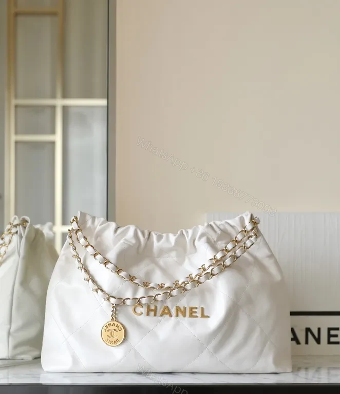 View 5 of White Quilted XL Chain Bag: Modern Luxury Everyday Versatility