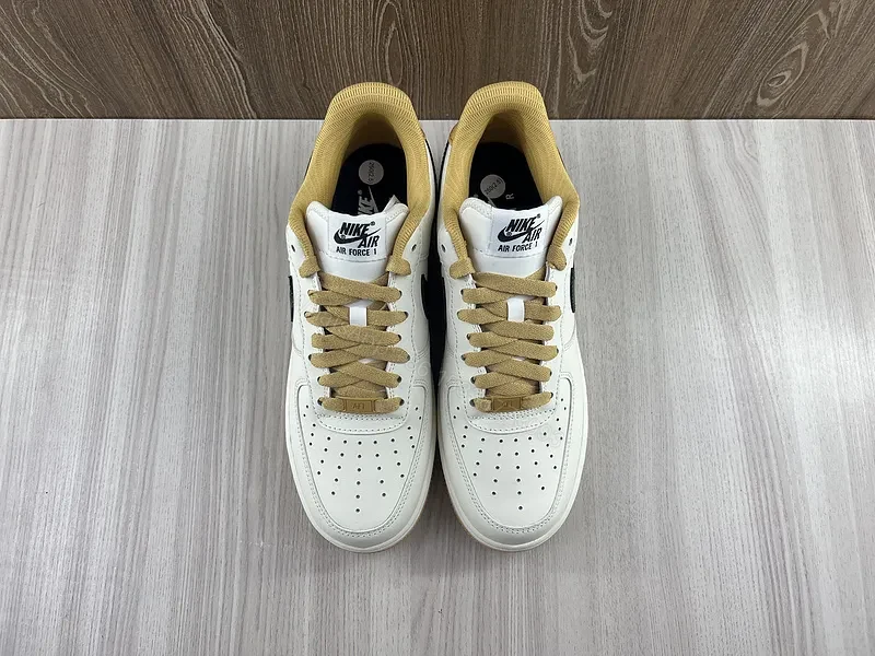 View 3 of White Leather Low-Tops with Navy Swoosh, Minimal Luxury Sneakers