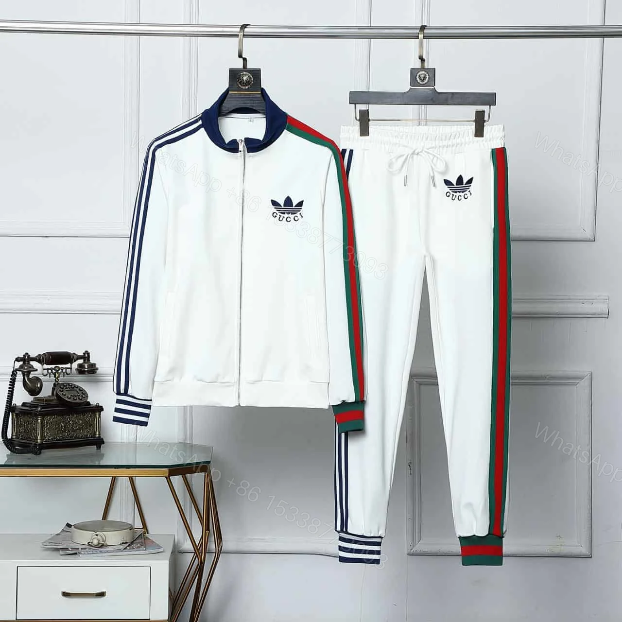 Adidas x Gucci Viscose Zip-up Tracksuit Set – GJ034 — view 1