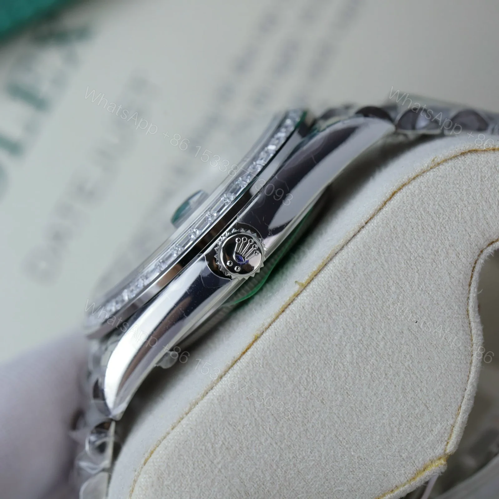 View 3 of Superclone Rolex Day-Date Bright Black Diamond Dial 228396tbr-0012 40 mm