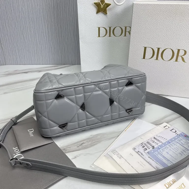 View 5 of Quilted Carryall with Signature Hardware - Dior-Style Luxury Bag