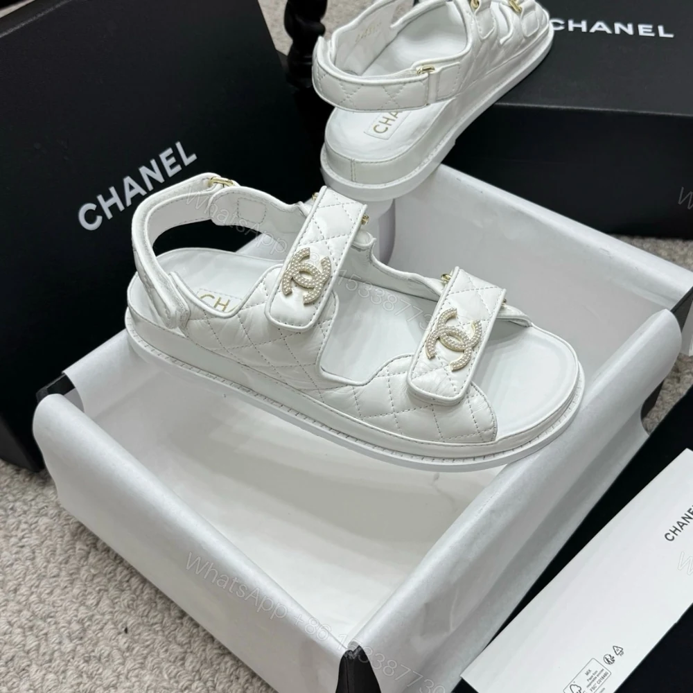 View 5 of CHANEL SANDAL SHINY WHITE G35927 B20276 U0451