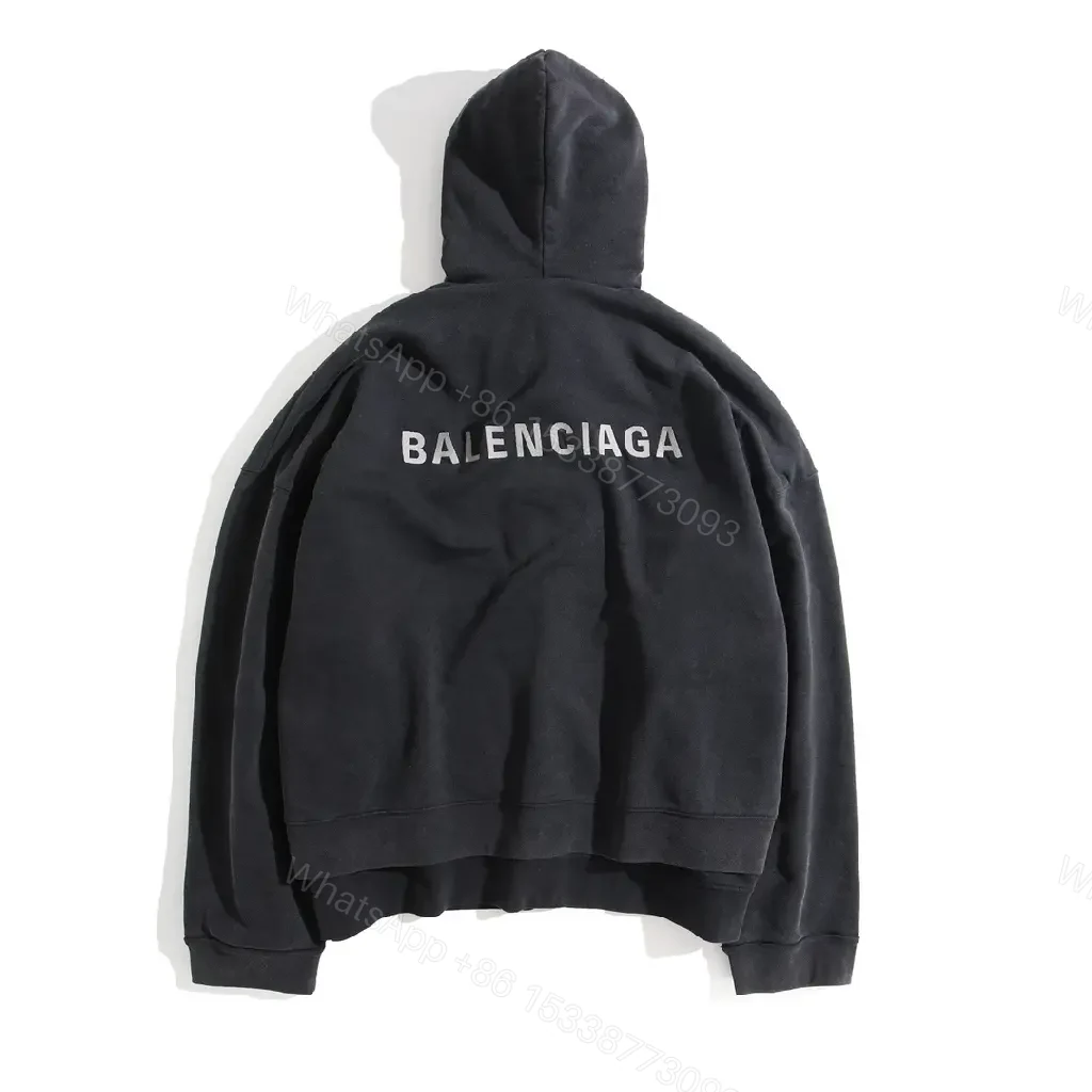 View 6 of Black Zip Hoodie Jacket: Minimalist, All-Season Layering, Durable
