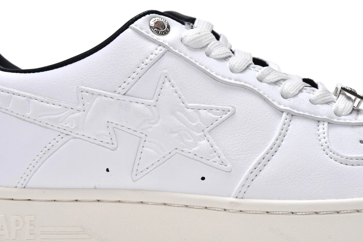 View 11 of Cheap Fake Bape Sta Low White Black 1H70-191-022(BapeSta)