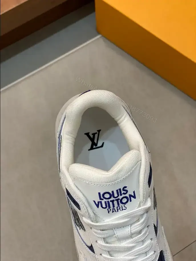 View 8 of LOUIS VUITTON RUN AWAY SNEAKERS IN WHITE AND BLUE – LSVT360