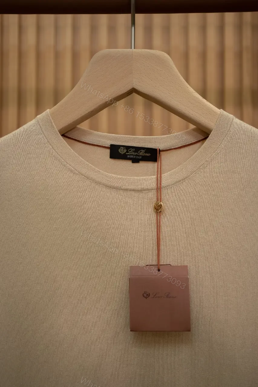 View 6 of Off-White Knit Short-Sleeve Crew Neck Sweater, Smooth Texture